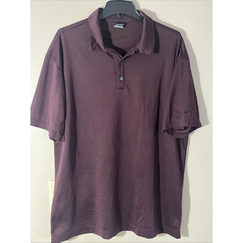 Nike‎ Golf Sphere Dry Maroon Polo Shirt Size XXL